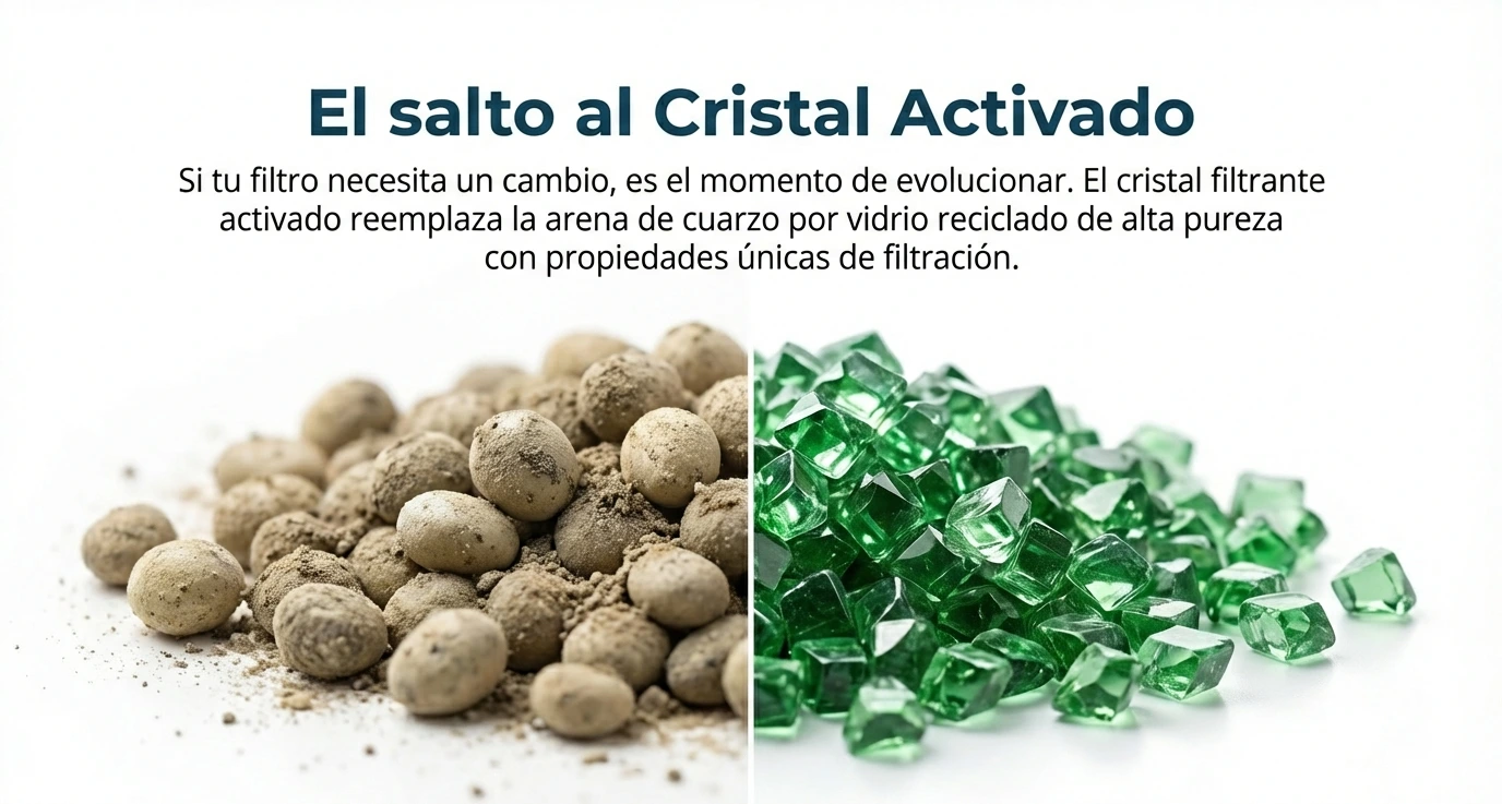 CRISTAL PARA PISCINAS CAMBIO DE SAL A CRISTAL ACTIVADO PISCINAS